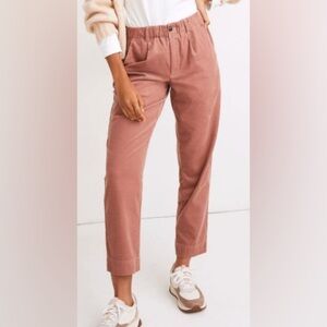 NEW- Madewell Corduroy Pull-On Mid-Rise Jogger Pants NC362. Color: Faded Mauve